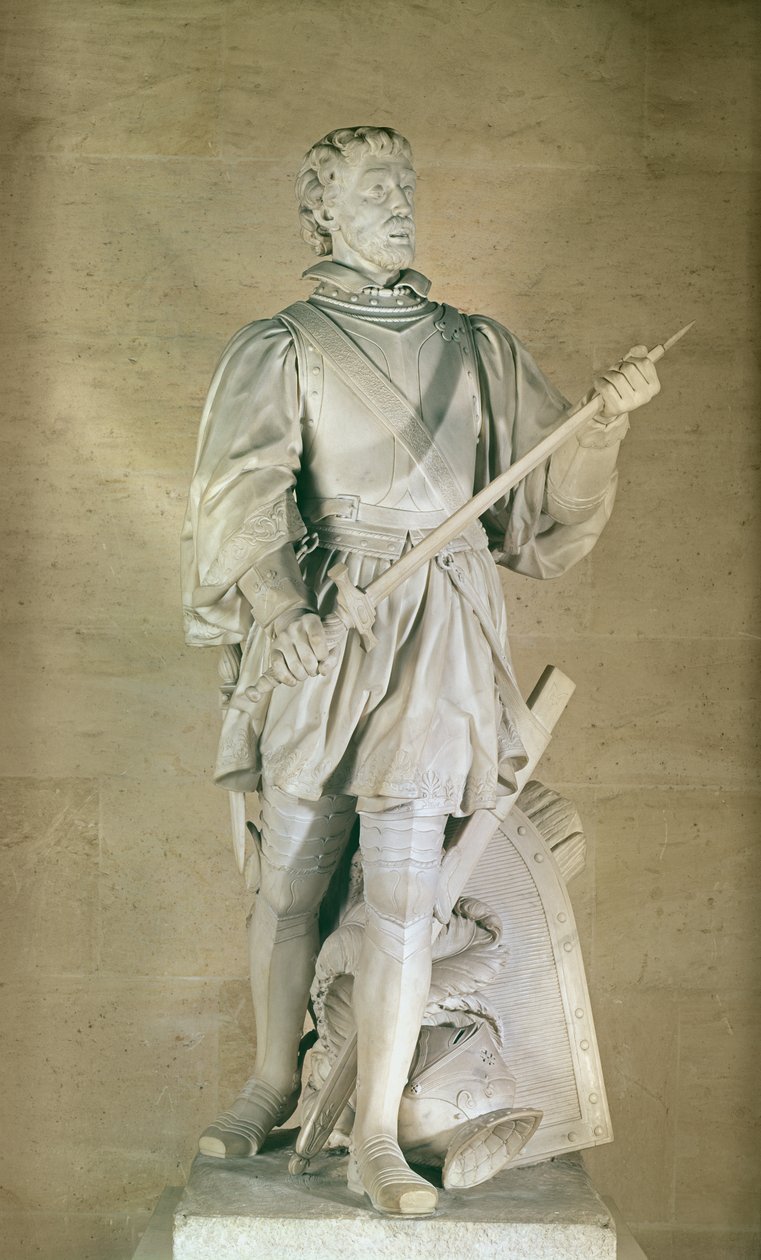 Pierre du Terrailin (1476-1524) patsas Chevalier de Bayard, 1787 tekijältä Charles Antoine Bridan