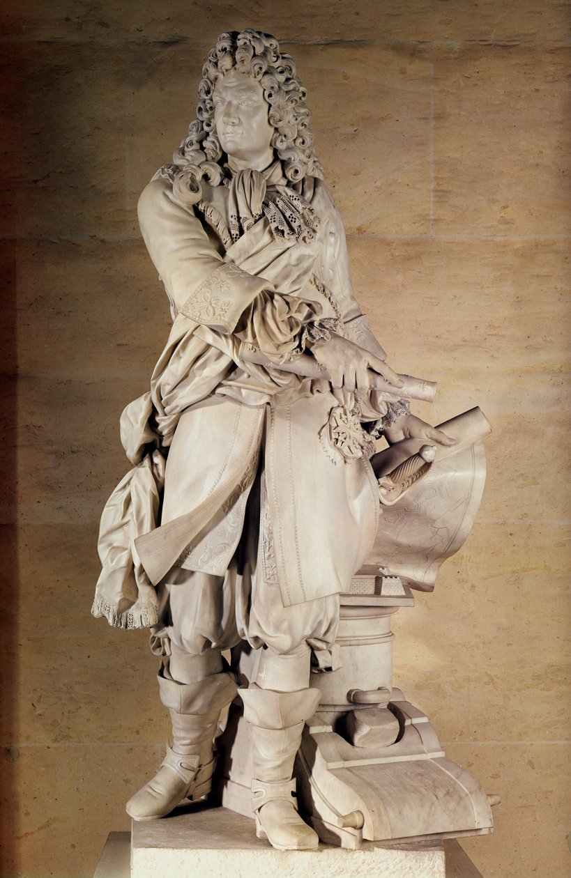 Sebastien Le Prestre de Vaubanin patsas 1633-1707 1785 marmori tekijältä Charles Antoine Bridan