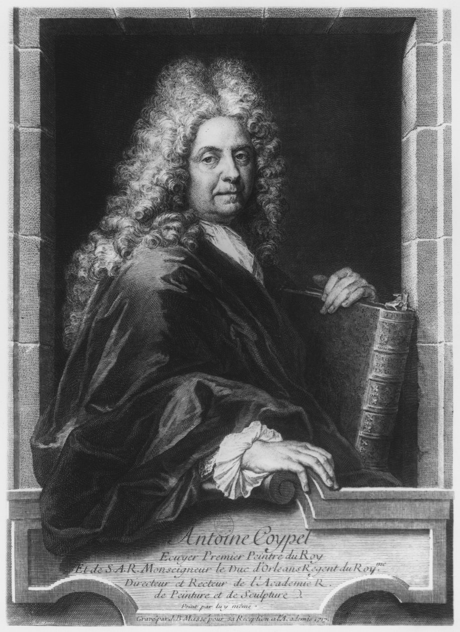 Antoine Coypel, omakuvan jälkeen, kaivertanut Jean Baptiste Masse (1687-1767) 1717 tekijältä Charles Antoine Coypel