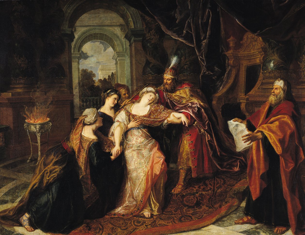 Ester ennen Ahasverusta, ennen vuotta 1697 tekijältä Charles Antoine Coypel
