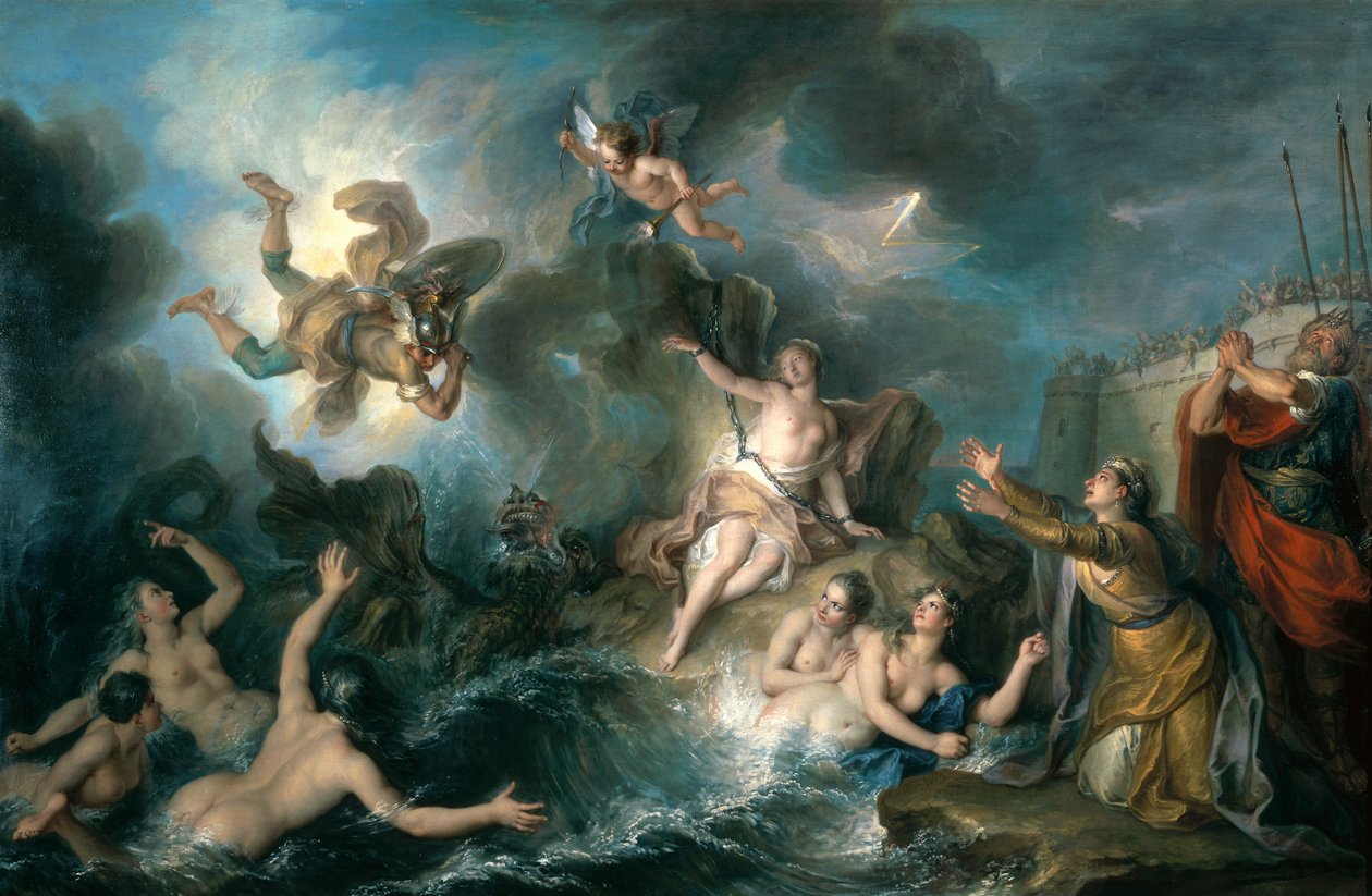 Perseus pelastaa Andromedan tekijältä Charles Antoine Coypel