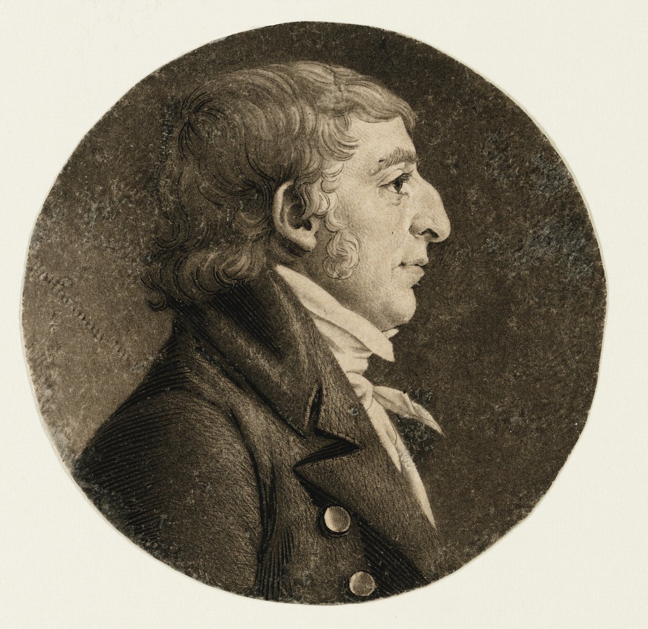 Benjamin King, pubi. 1806 tekijältä Charles Balthazar Julien Févret de Saint Mémin