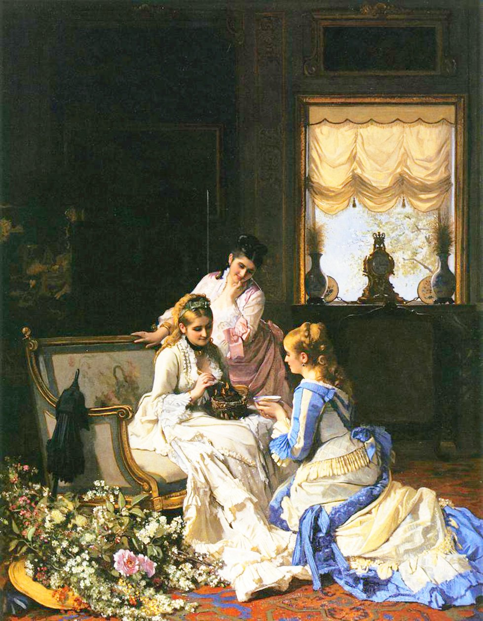 Tytöt pesän kanssa tekijältä Charles Baugniet