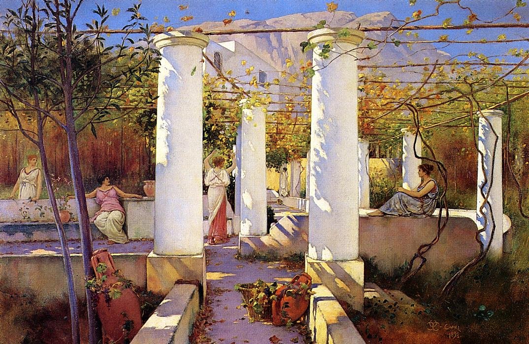 Viiniköynnösten varjossa, Capri tekijältä Charles Caryl Coleman