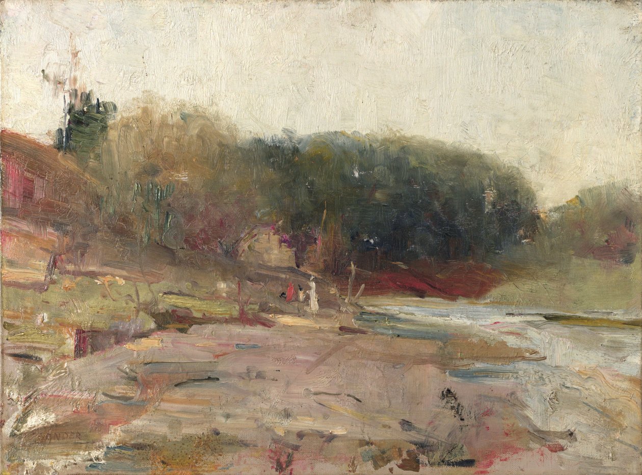 Yarra -joella, lähellä Heidelbergiä, Victoria tekijältä Charles Edward Conder