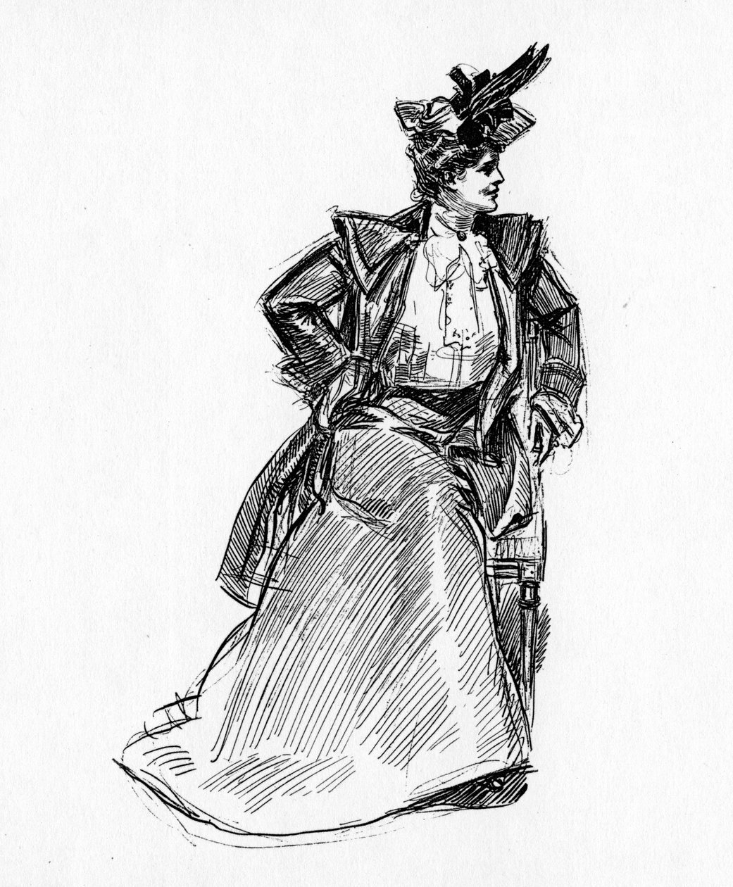 Gibson-tyttö, n. 1902 tekijältä Charles Dana Gibson