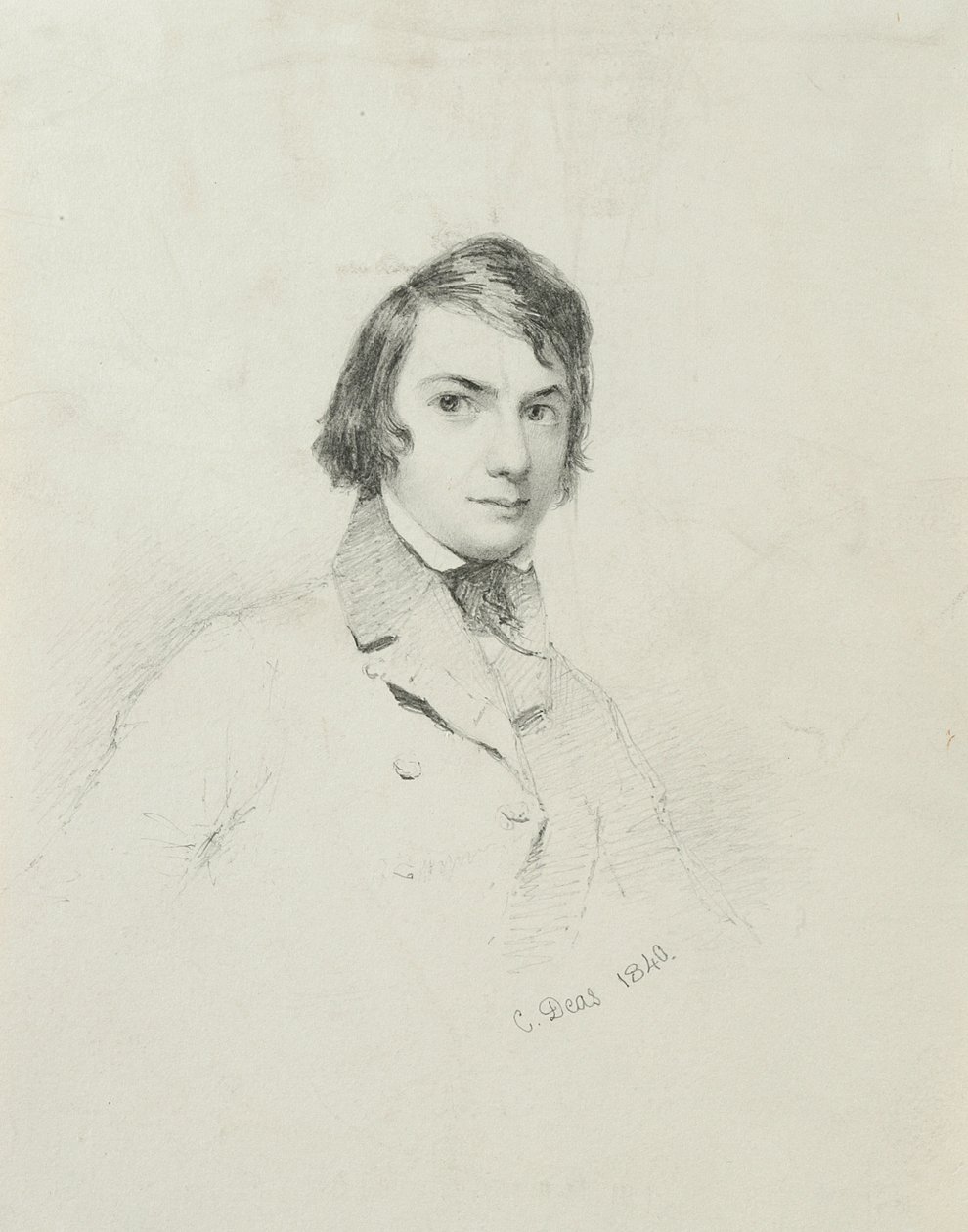 Omakuva, 1840 (grafiitti härskille paperiarkille) tekijältä Charles Deas