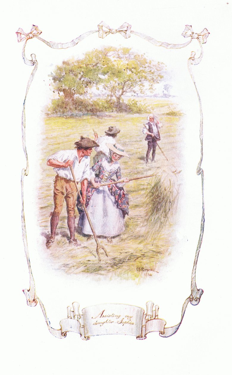 Tyttäreni Sophian avustaminen, J M Dent & Son Ltd:n julkaisemasta Wakefieldin kirkkoherrasta, 1920-luku. tekijältä Charles Edmund Brock