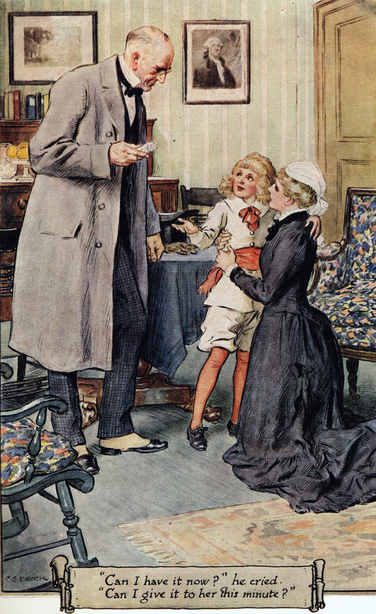 "Voinko saada sen nyt", hän huusi, "Voinko antaa sen hänelle tällä hetkellä", 1936 tekijältä Charles Edmund Brock