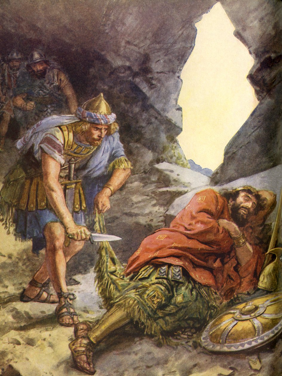 Daavid säästää Saulin hengen tekijältä Charles Edmund Brock