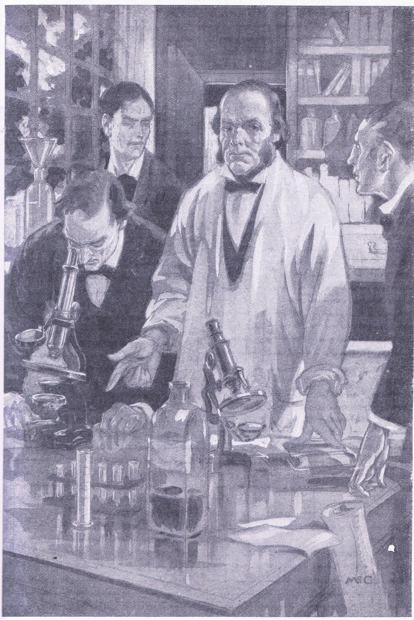 Lordi Lister, joka karkotti kivun kirurgisista leikkauksista ja selitti ideoitaan opiskelijoilleen (litho) tekijältä Charles Edmund Brock