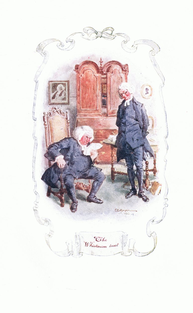 The Whistonian Tract, J M Dent & Son Ltd:n julkaisemasta The Vicar of Wakefield -teoksesta, 1920-luku. tekijältä Charles Edmund Brock