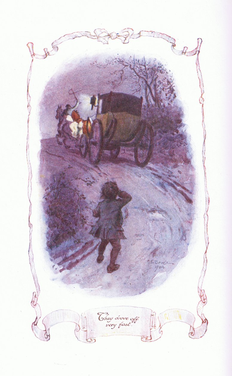 He ajoivat hyvin nopeasti pois, J M Dent & Son Ltd:n julkaisemasta The Vicar of Wakefieldistä, 1920-luku. tekijältä Charles Edmund Brock