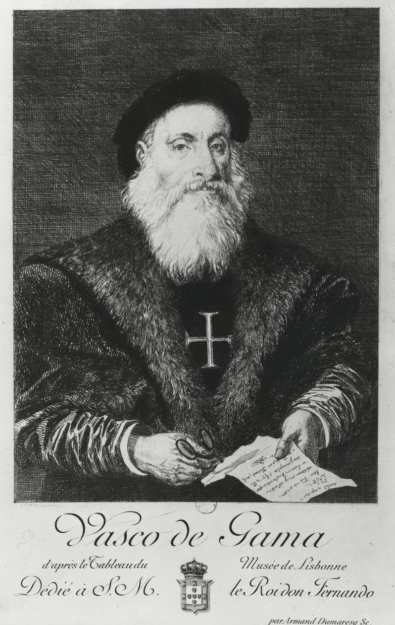 Muotokuva Vasco da Gamasta (1469-1524) tekijältä Charles Edouard Armand Dumaresq