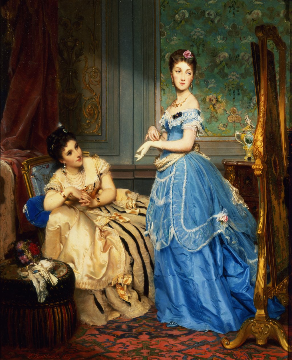 Pukeutuminen, 1869 tekijältä Charles Edouard Boutibonne