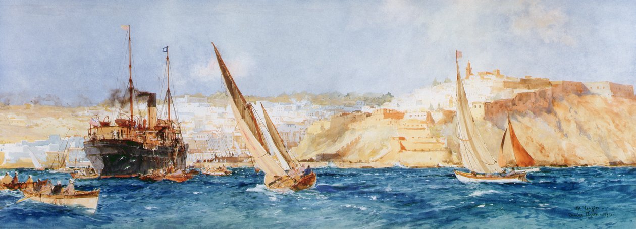 Tanger, 1911 (wc ja guassi paperille) tekijältä Charles Edward Dixon