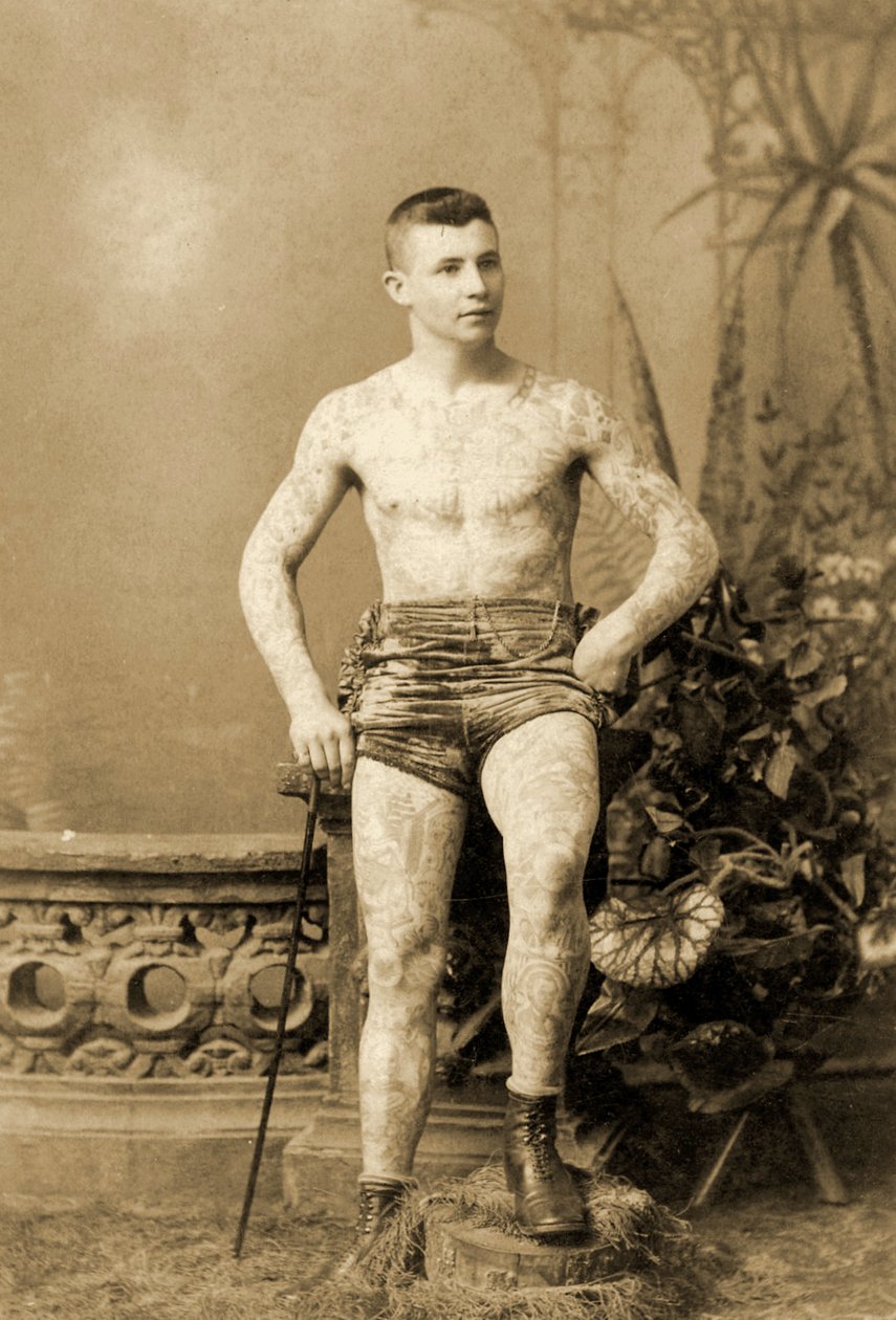 Tatuoidun miehen muotokuva tekijältä Charles Eisenmann