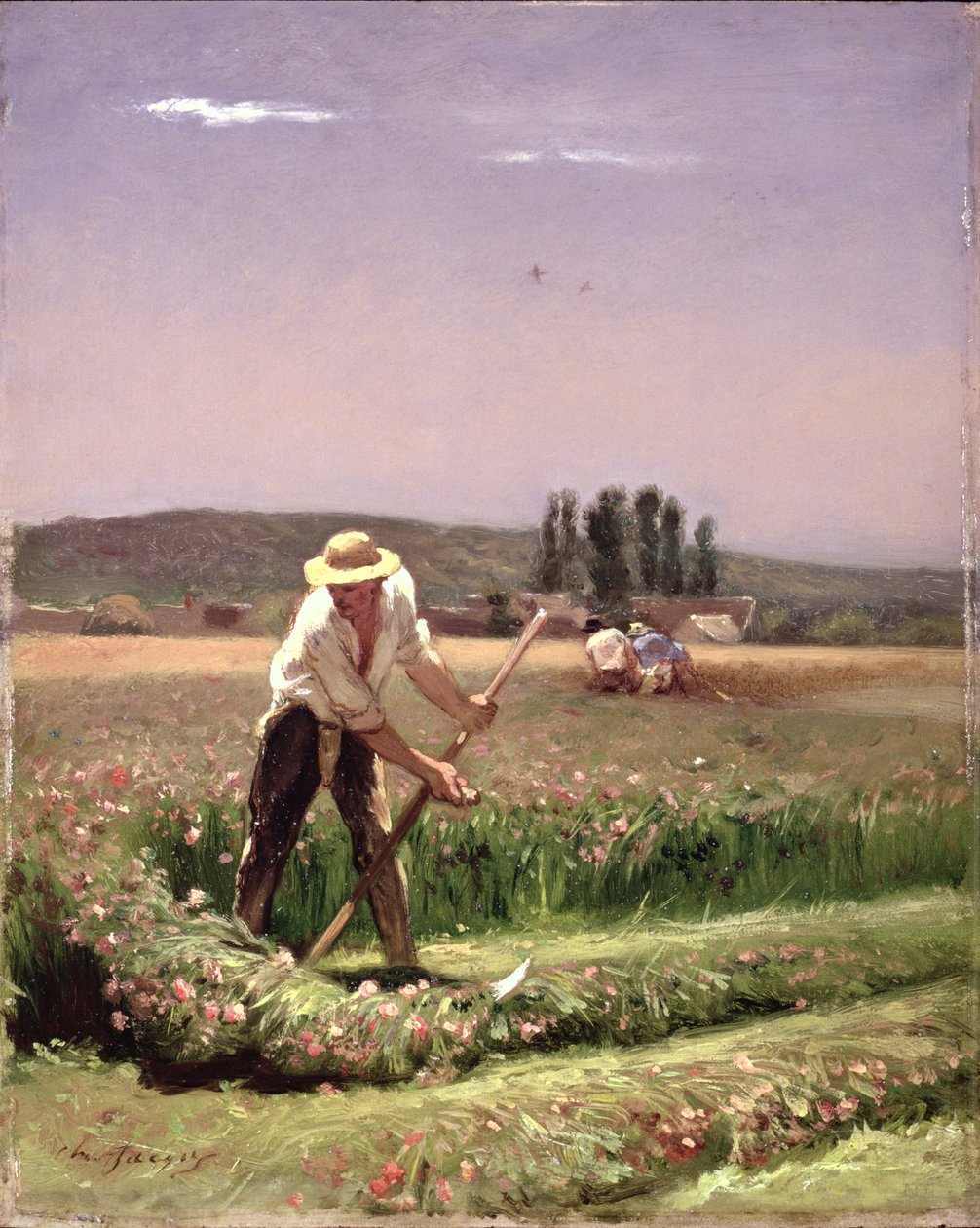 Talonpoika, joka niittää tekijältä Charles Emile Jacque