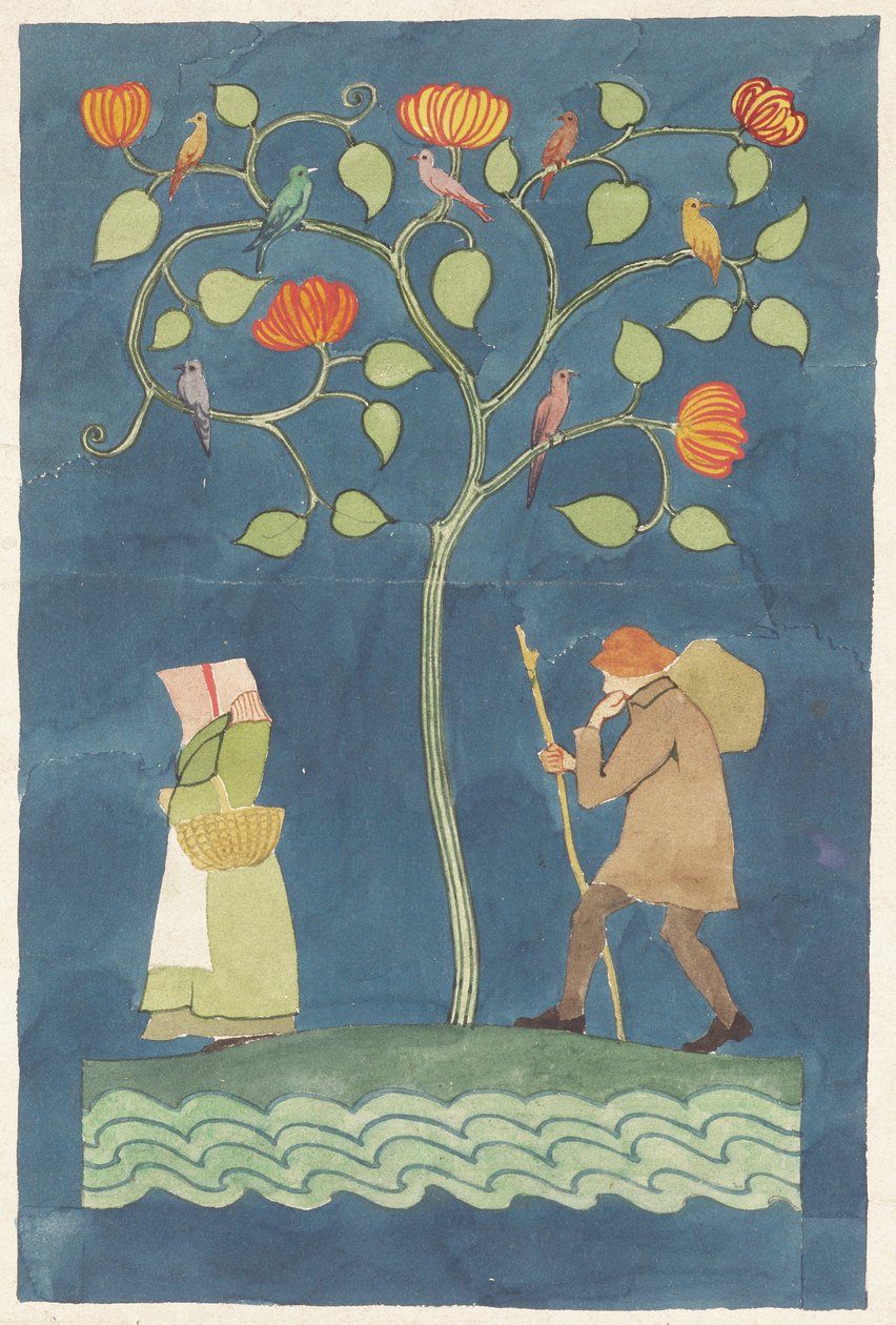 Talonpojat ja kukkiva puu tekijältä Charles Francis Annesley Voysey
