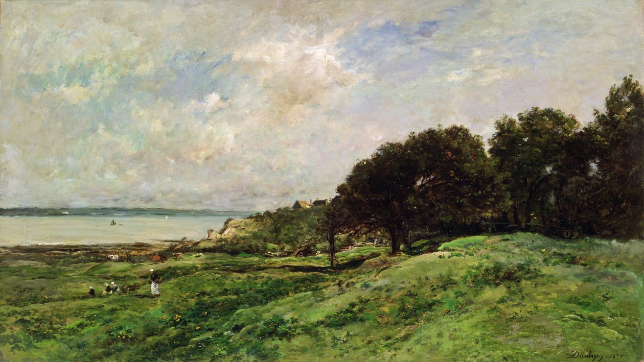 Villervillen rannikko, 1875 tekijältä Charles Francois Daubigny