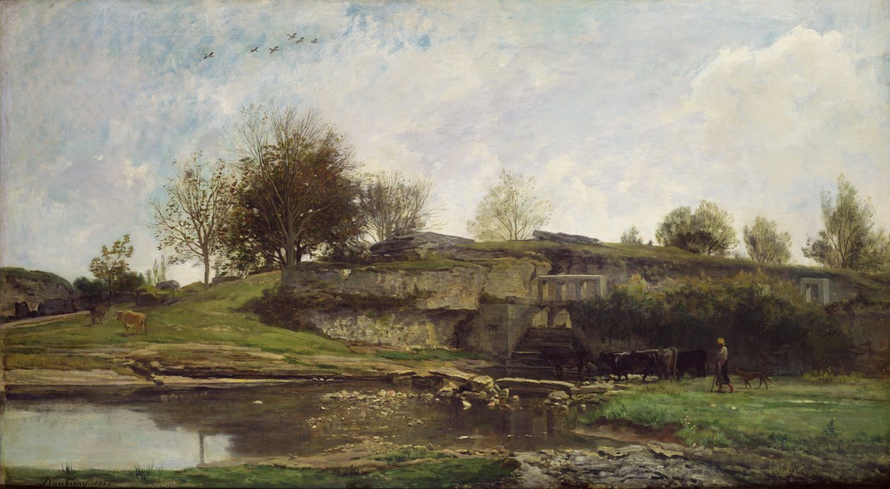 Optevozin lukko, 1855 tekijältä Charles Francois Daubigny
