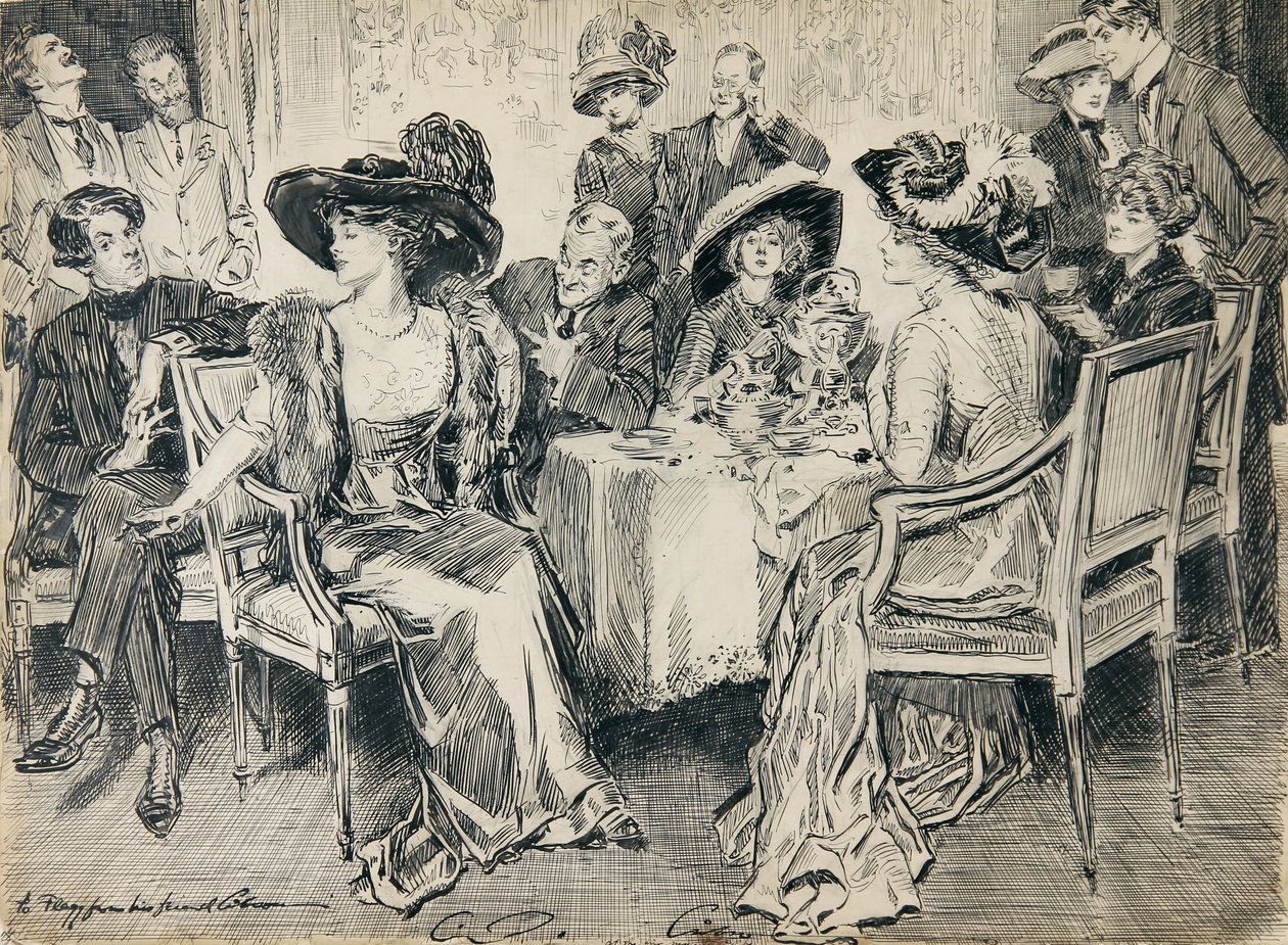 Hänen tasapainonsa, tajuttomuutensa ja käyttäytymisensä yksinkertainen voitto havaittiin kaikkialla tekijältä Charles Dana Gibson
