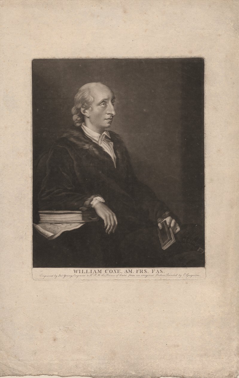 William Coxe, kaiverrus John Young (1755-1825), n. 1785 (mezzotint) tekijältä Charles Grignion