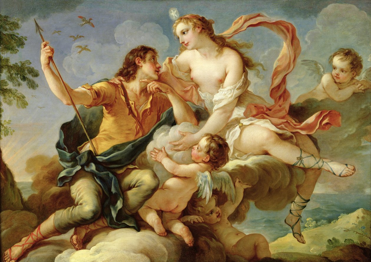 Venus ja Adonis tekijältä Charles Joseph Natoire