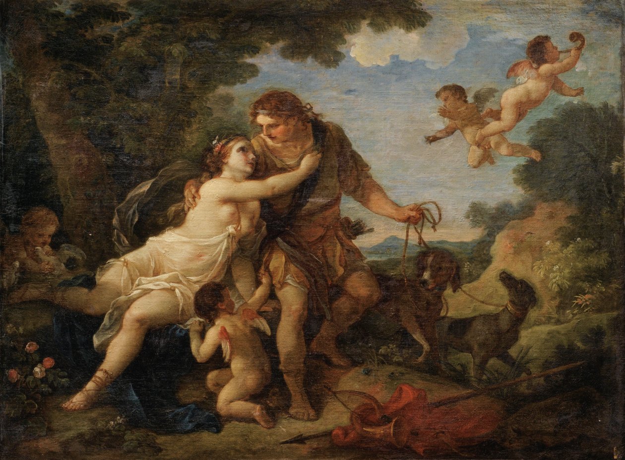 Vénus ja Adonis tekijältä Charles Joseph Natoire