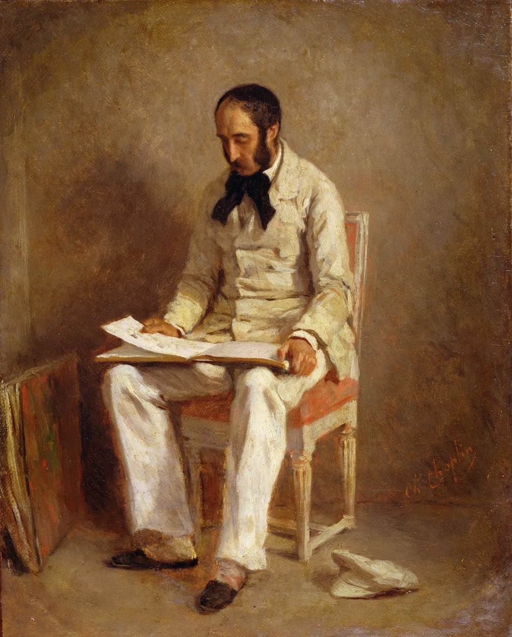 Ernest-Aime Feydeaun (1821-73) muotokuva tekijältä Charles Joshua Chaplin