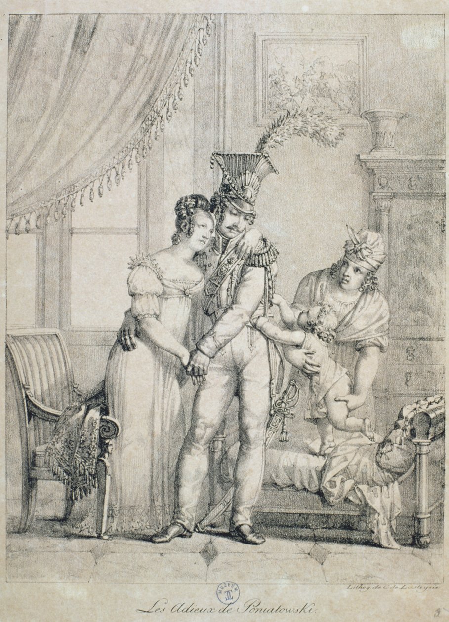 Joseph Poniatowskin (1763-1813) jäähyväiset 1816 tekijältä Charles Lasteyrie du Saillant