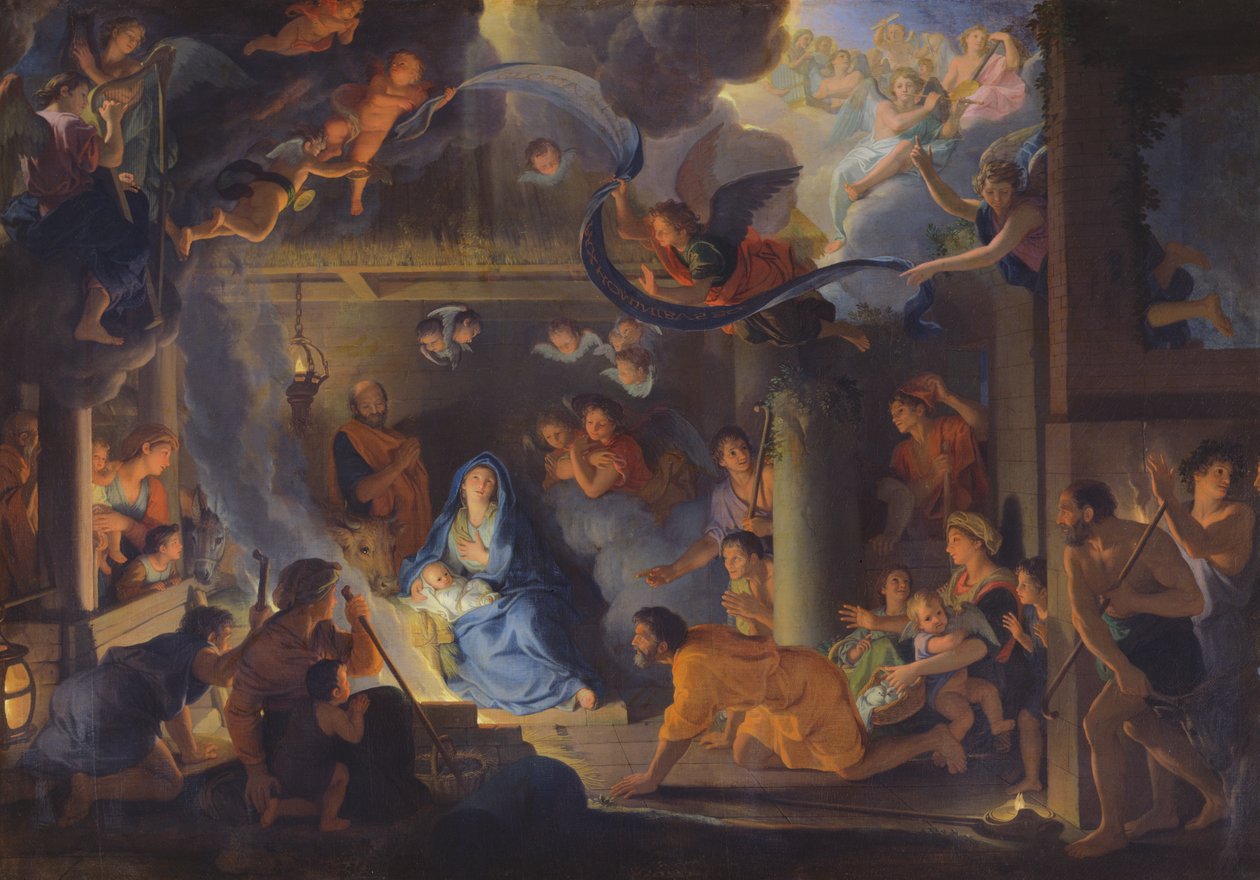 Paimenten palvonta, 1689 tekijältä Charles Le Brun