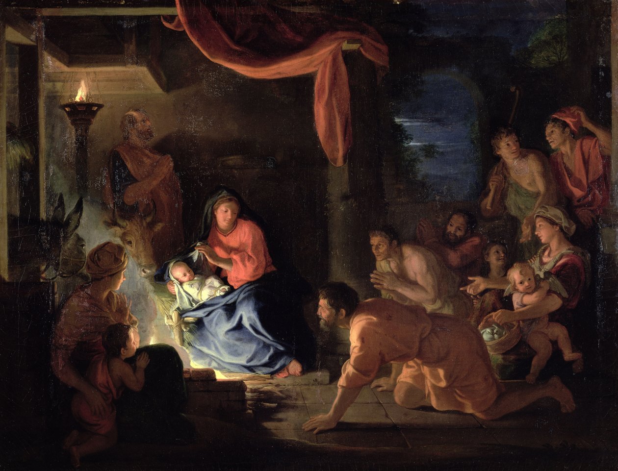 Paimenten palvonta, 1689 tekijältä Charles Le Brun