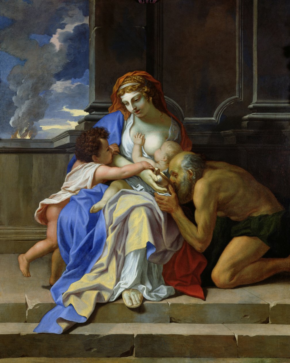 Anlegory of Charity, n. 1642-48 tekijältä Charles Le Brun