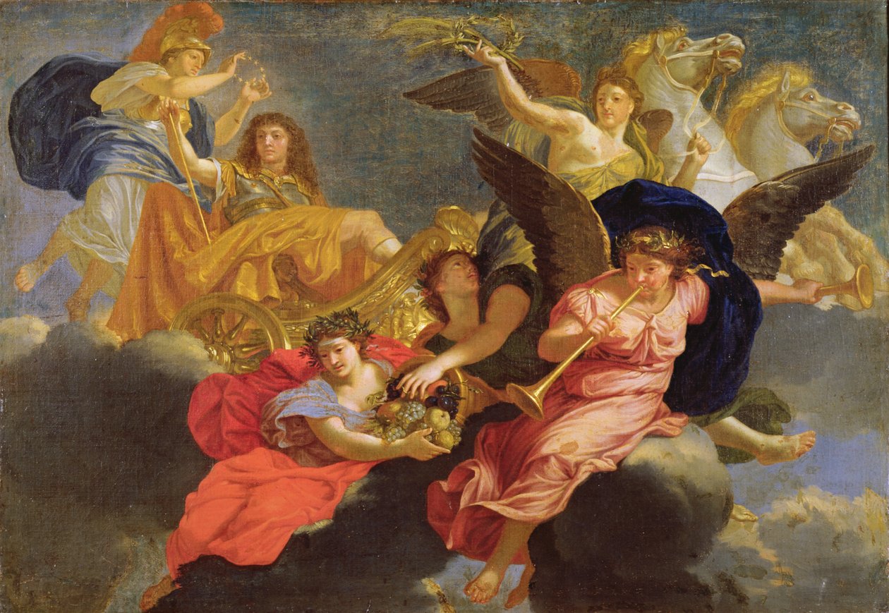 Ranskan kuningas Ludvig XIV:n apoteoosi tekijältä Charles Le Brun