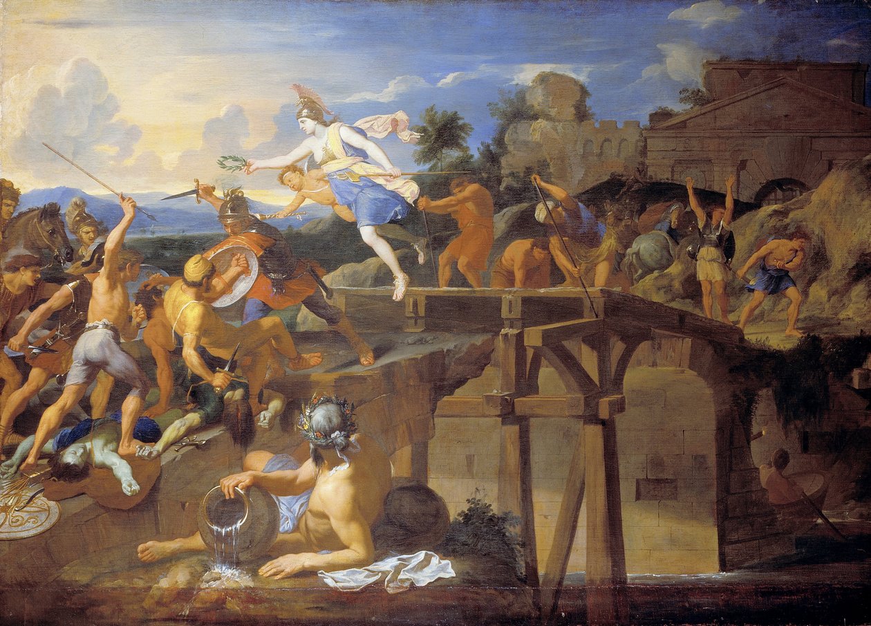 Horatius Cocles puolustaa siltaa tekijältä Charles Le Brun