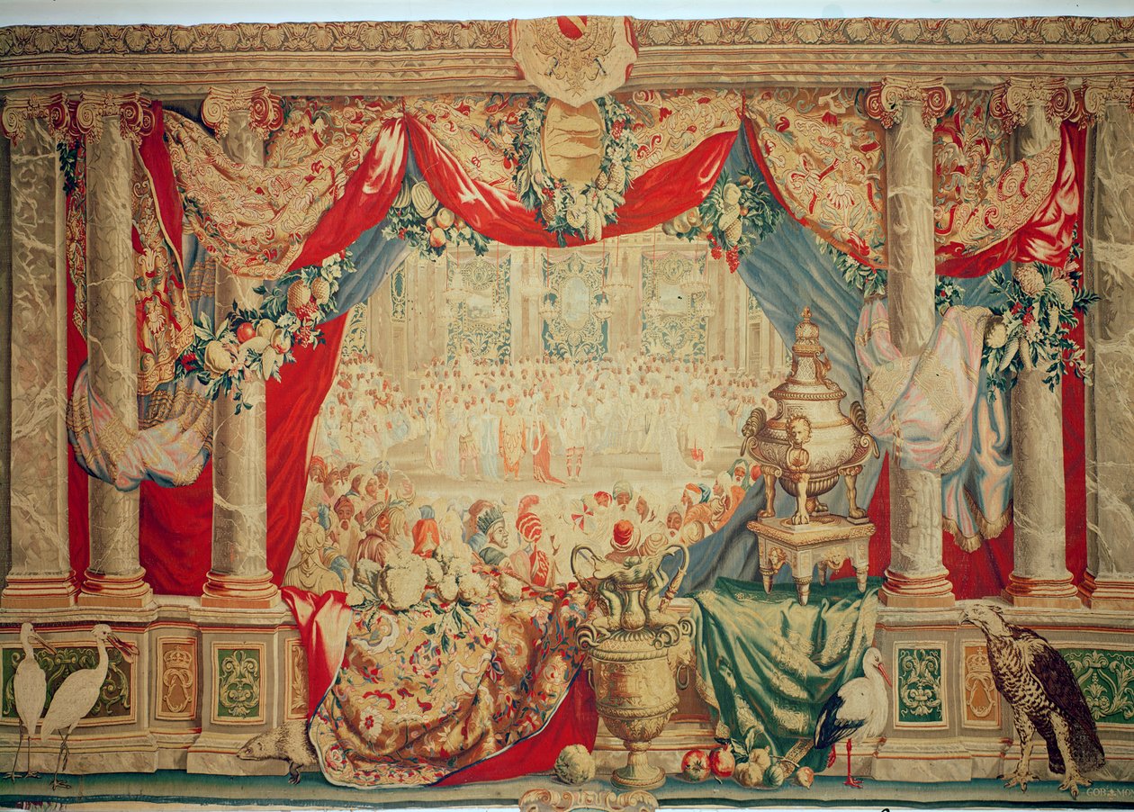 Helmikuun kuukausi kuvakudossarjasta "The Months or Royal Residences", tuotettu Louis XIV:n Gobelins Workshopissa (kuvakudos) n. 1699 tekijältä Charles Le Brun