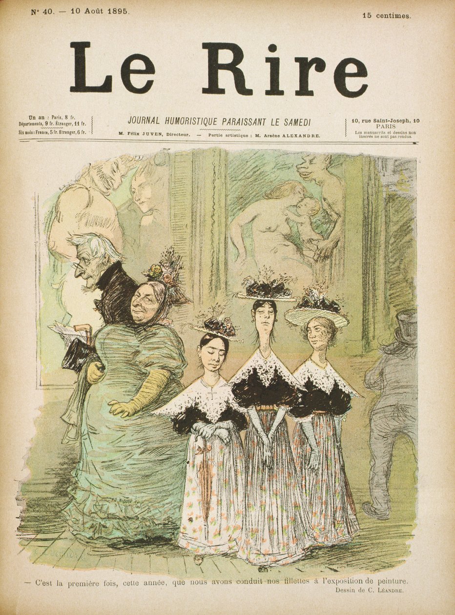 Salonissa, Le Riren etukansi, 10. elokuuta 1895 tekijältä Charles Leandre