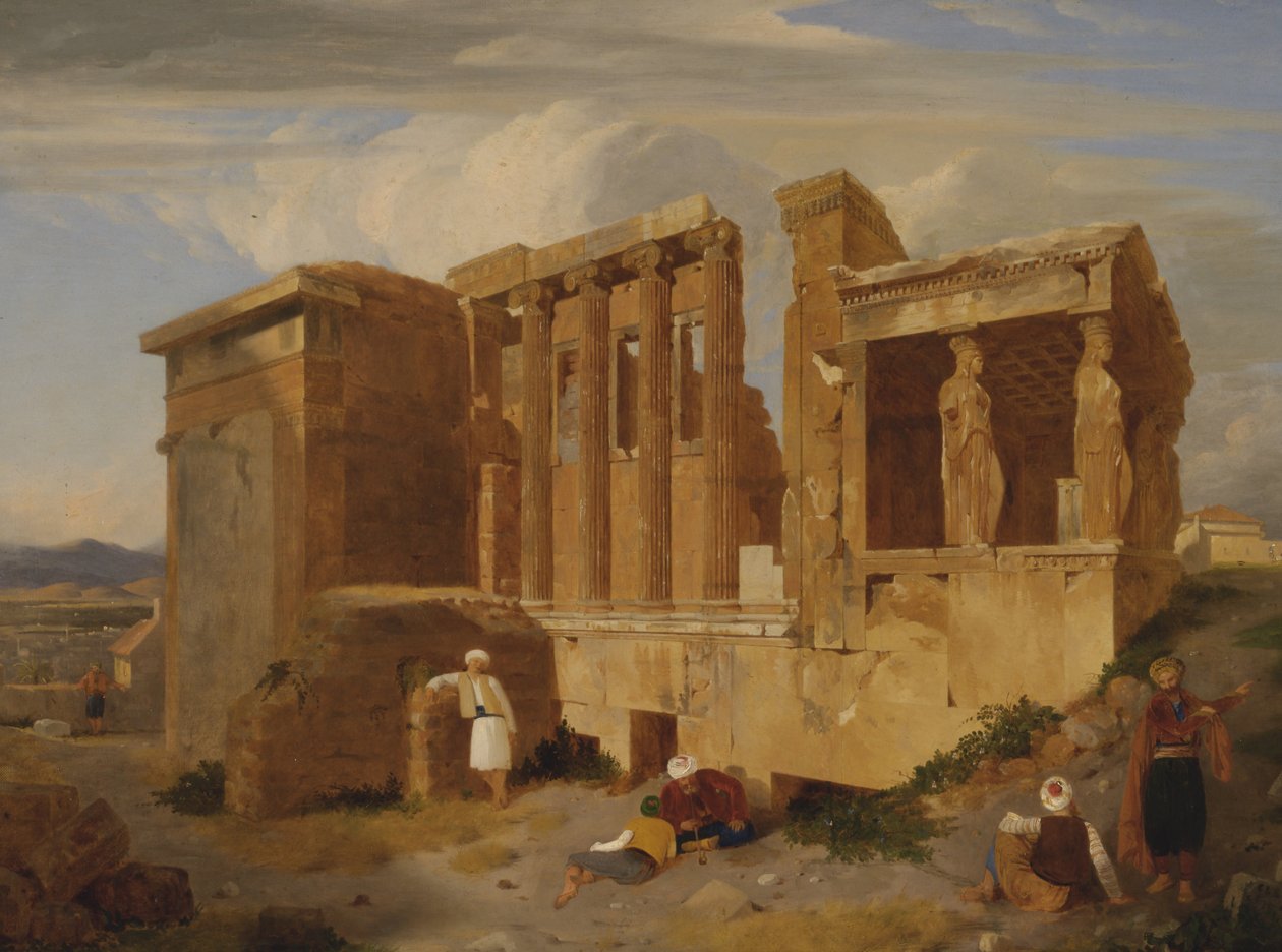 Erechtheum, Ateena, lukuhahmoja etualalla tekijältä Charles Lock Eastlake
