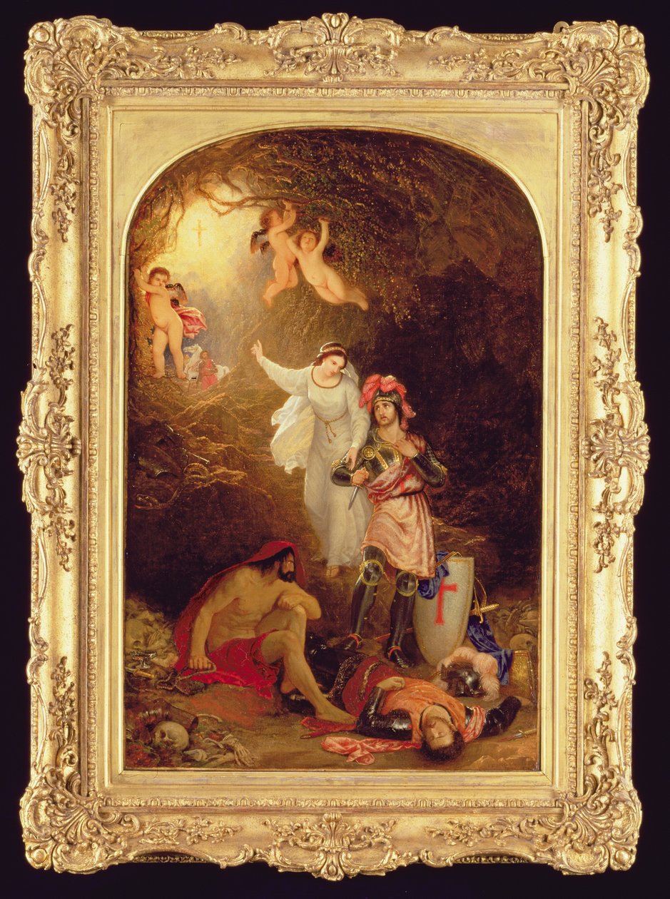 Una vapauttaa Punaisen Ristin ritarin epätoivon luolasta, noin 1830. tekijältä Charles Lock Eastlake