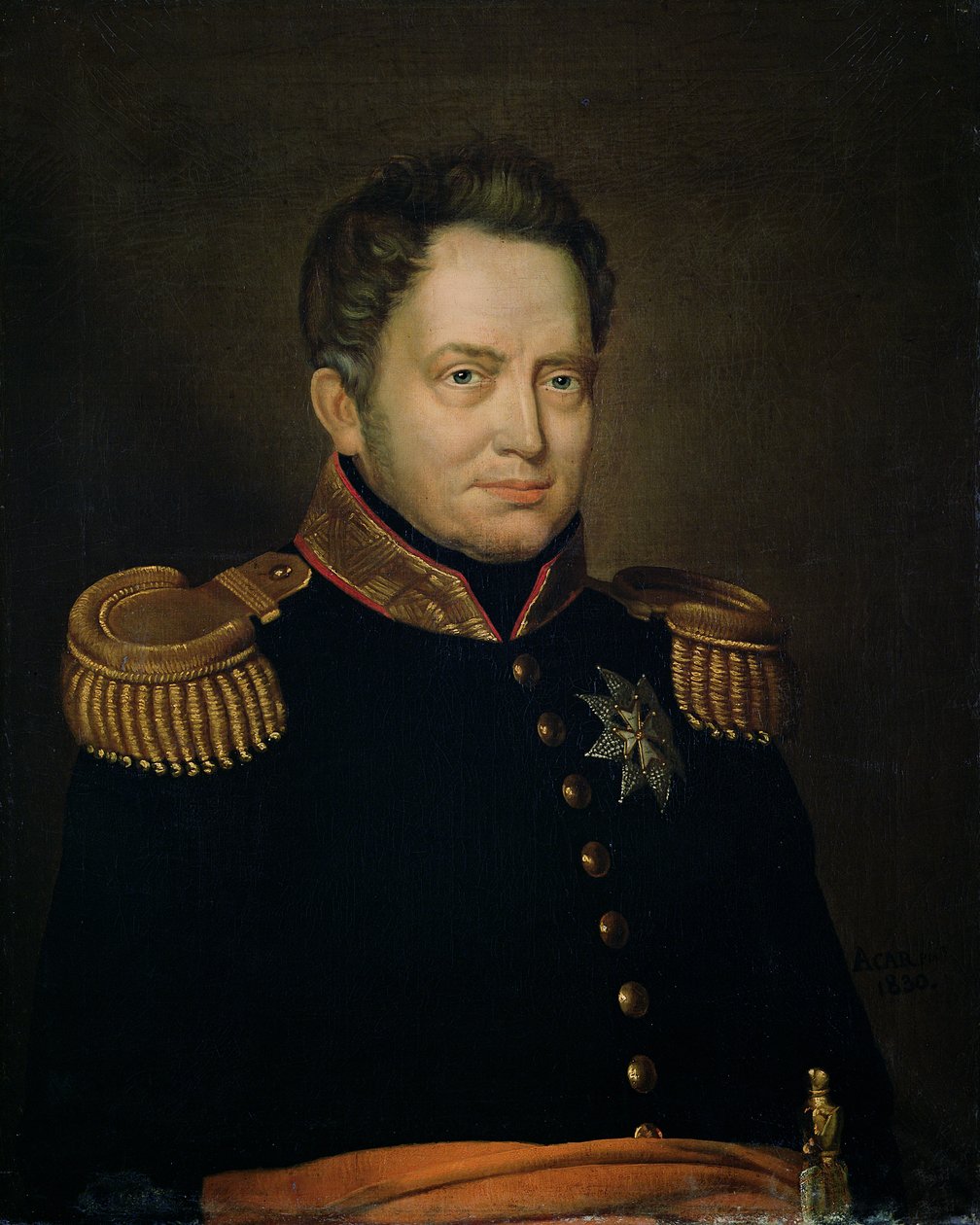 Willem Frederikin (1772-1843) muotokuva, Orangen prinssi, 1830 tekijältä Charles Louis Acar