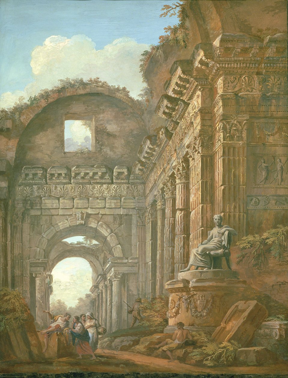 Arkkitehtoniset rauniot, 1765 tekijältä Charles Louis Clerisseau