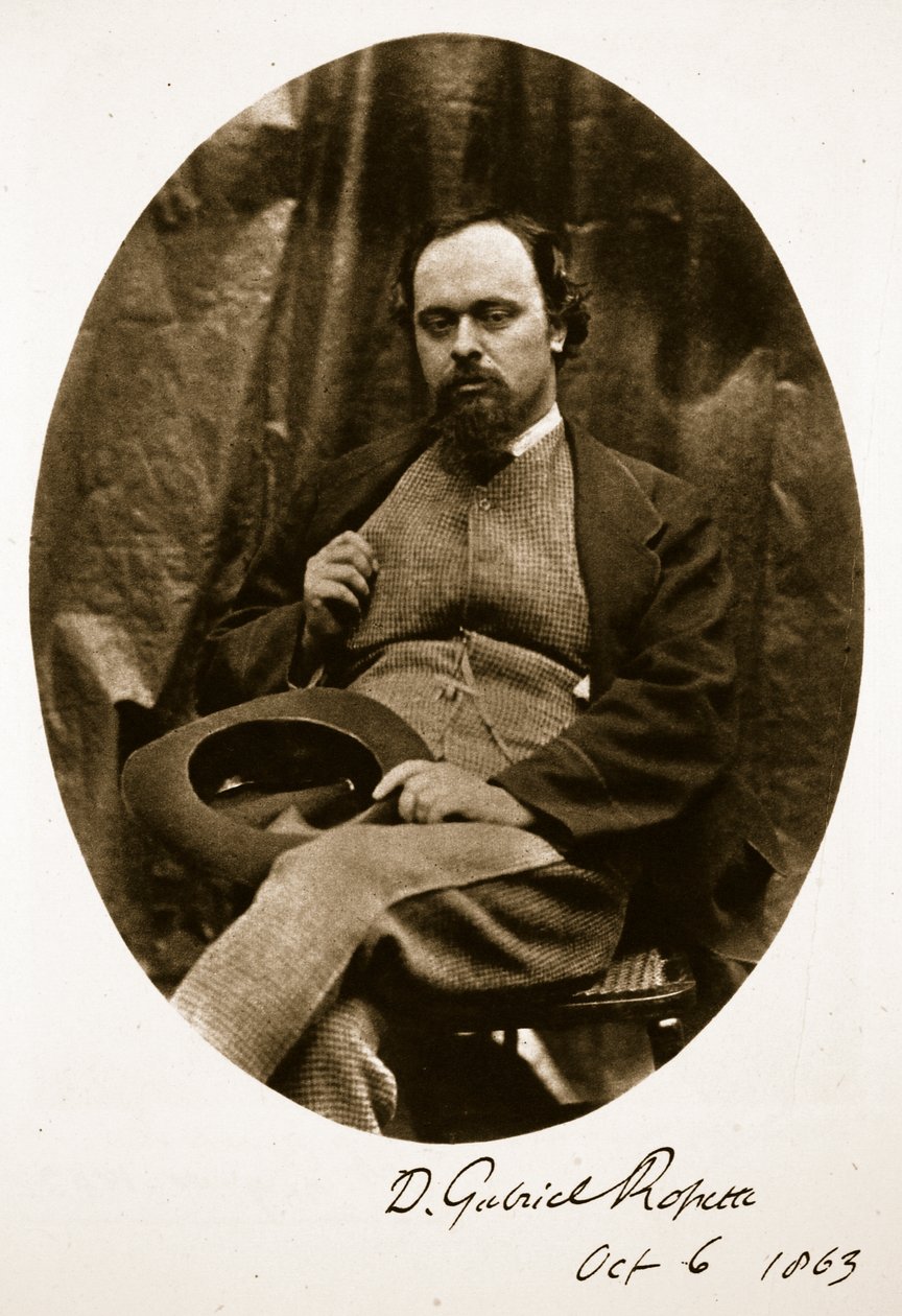 Dante Gabriel Rossetti, 6. lokakuuta 1863 (seepiakuva) tekijältä Charles Lutwidge Dodgson