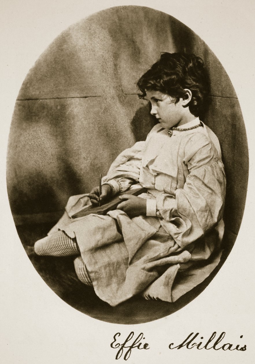 Effie Millais, 20. heinäkuuta 1865 (seepiakuva) tekijältä Charles Lutwidge Dodgson