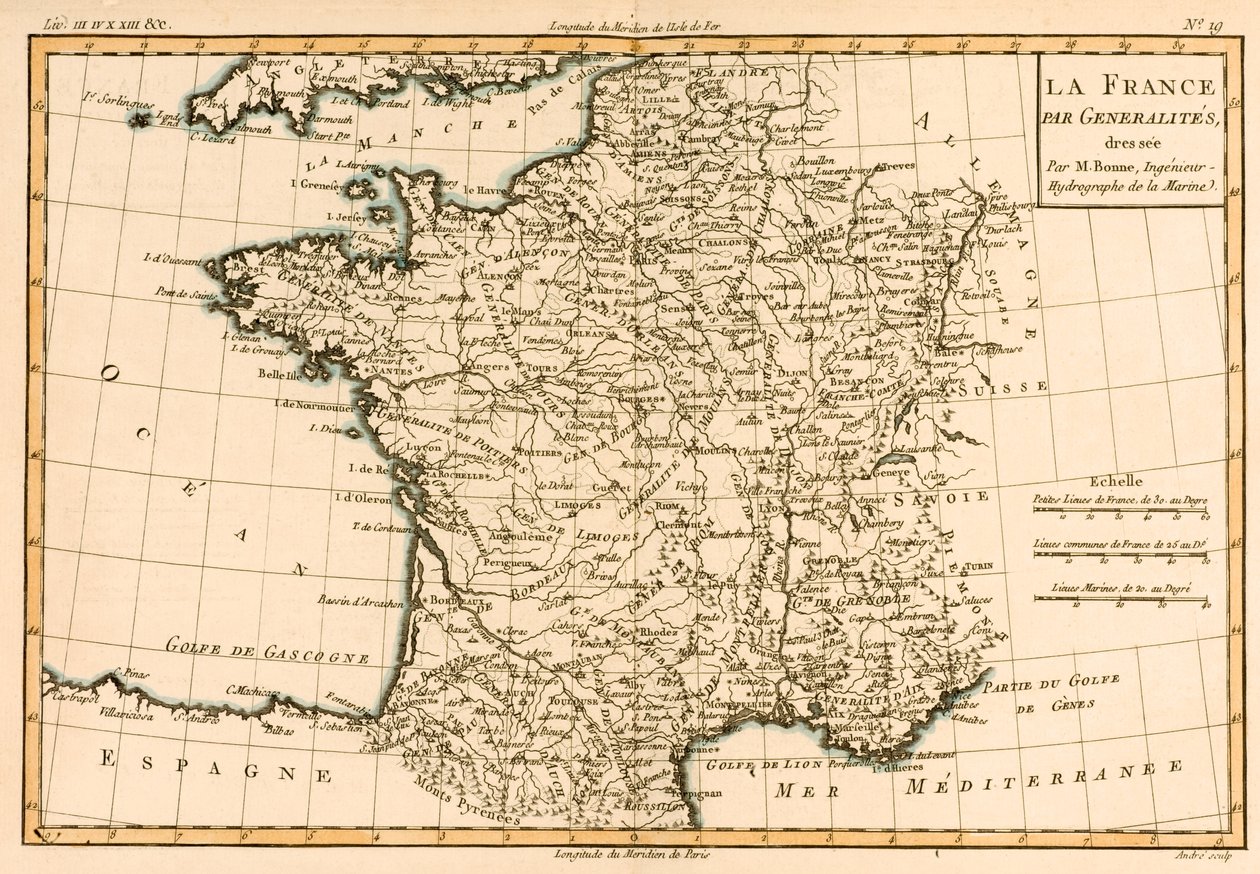 Ranska alueiden mukaan, Guillaume Raynalin (1713-96) 