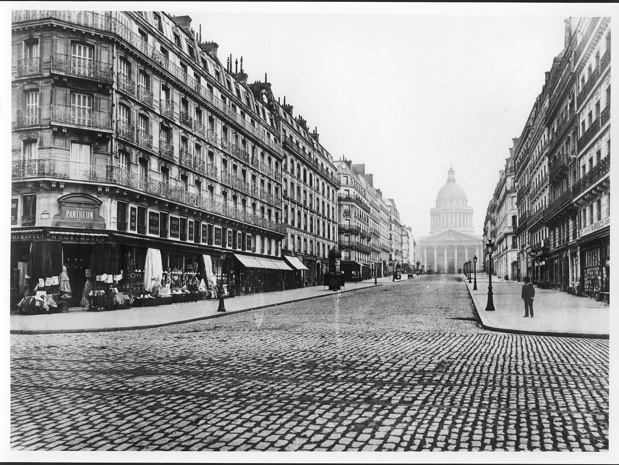 Pariisi, rue Soufflot, Pantheon, 1858-78 tekijältä Charles Marville