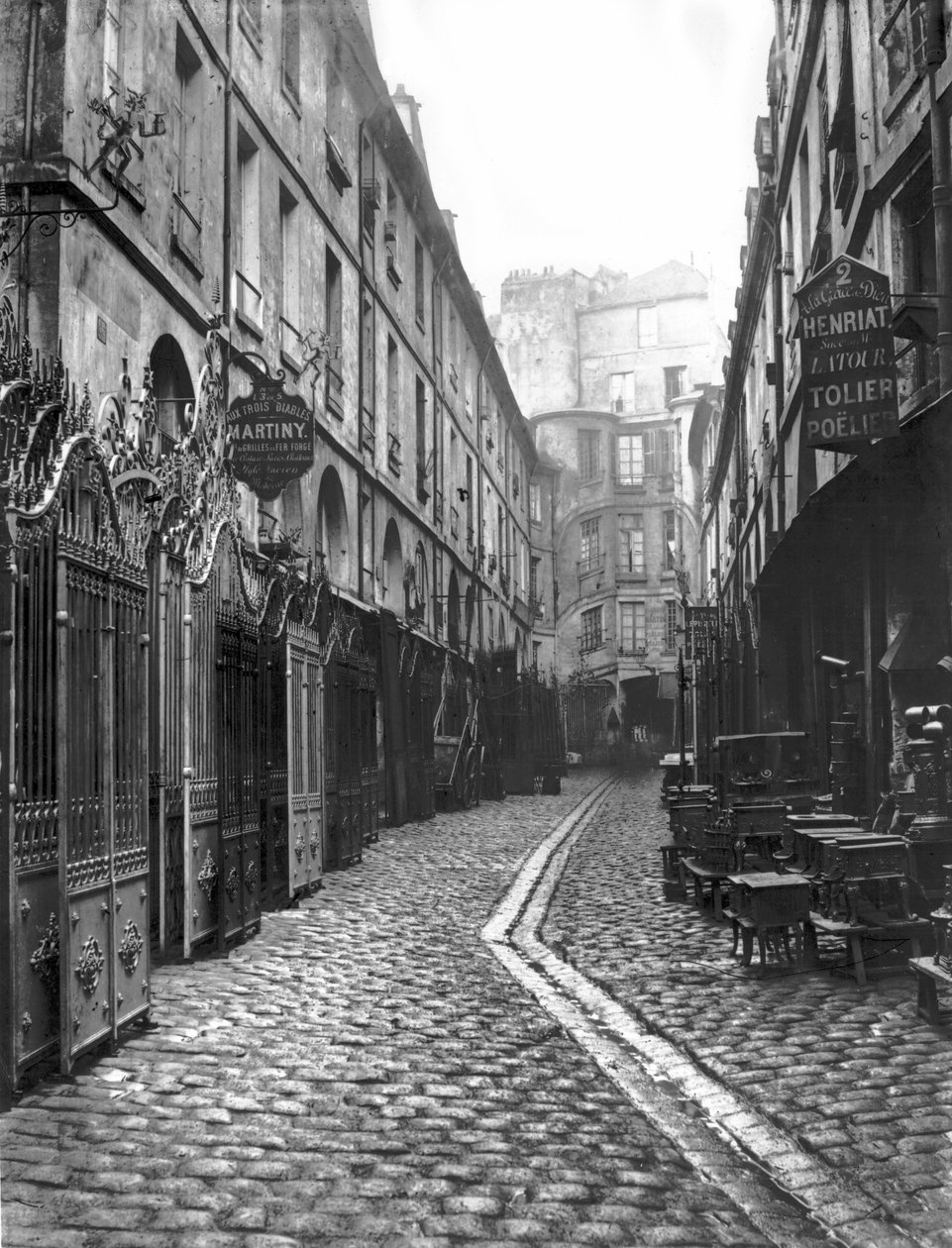 Passage du Dragon, Pariisi, 1858-78 tekijältä Charles Marville