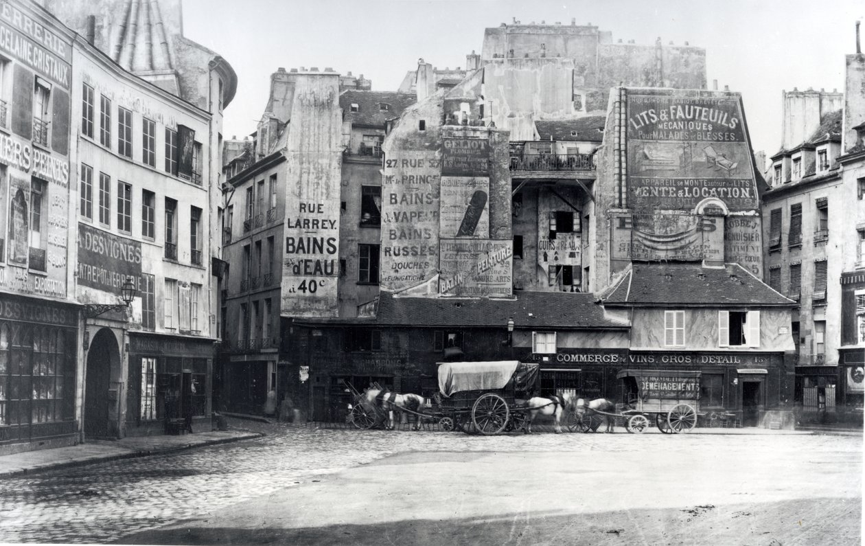 Place Saint-Andre-des-Arts, Pariisi, 1858-78 tekijältä Charles Marville
