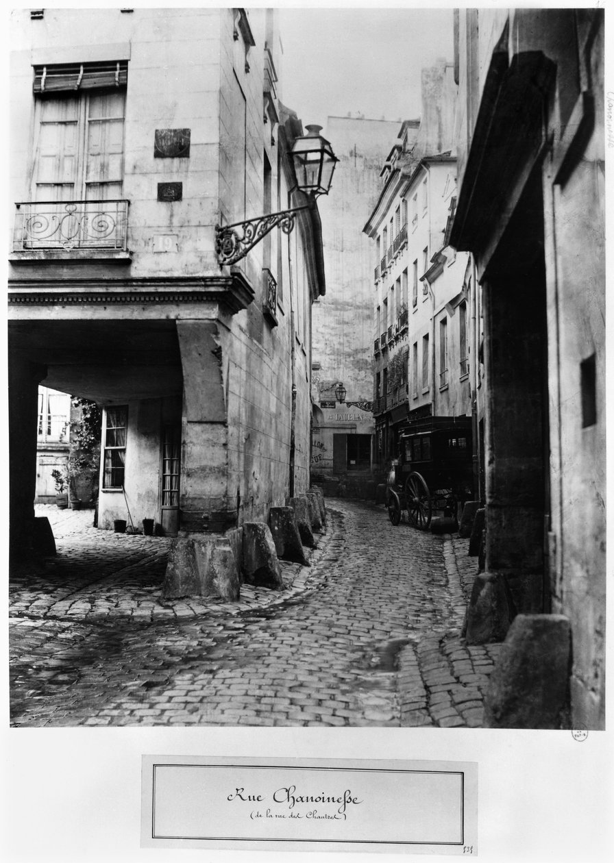 Rue Chanoinesse, rue des Chantres, Pariisi, 1858-78 tekijältä Charles Marville