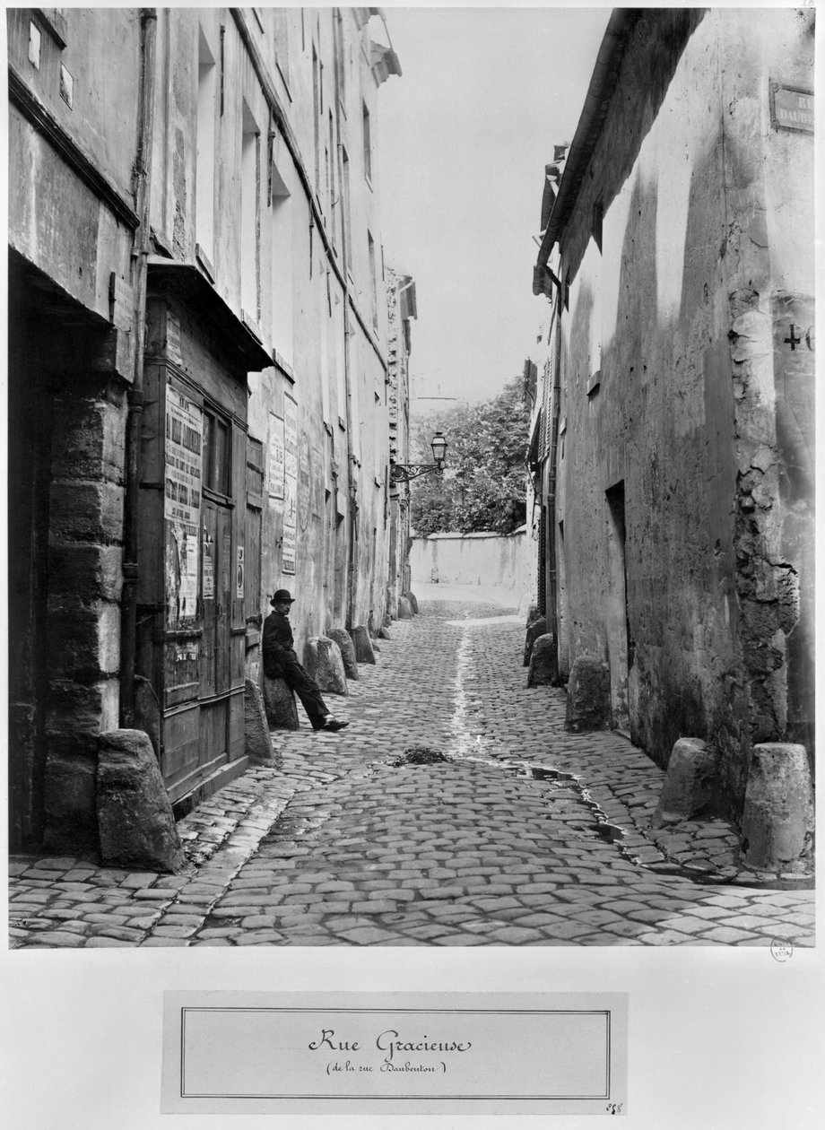 Rue Gracieuse, rue Daubenton, Pariisi, 1858-78 tekijältä Charles Marville